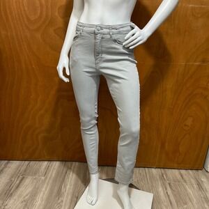 Denim & Co Junior Jeans Size W28 Gray Skinny Mid Rise Stretch Denim
